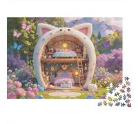 House in Bloom 1000 Piezas Jigsaw Jigsaw Puzzle Recycled Floral Art Senior Jigsaw Puzzles Accesorio para Juego de Fiesta Developing Niños y Niñas‘s Intelligence Educativo Divertido 70x50cm/1000pcs