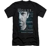 House Md Medical Drama Tv Series Fox Hugh Laurie Houseisms - Camiseta para hombre, Negro, L