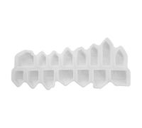 House Mold - Flexible Silicone Casting Mould, 15 Cavity Mini House Resin Form, Reusable Plaster Craft Mold, Decorative Home Design Projects Soap Candle Making Artistic Creation Display Usage