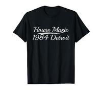 House Music 1984 Detroit Vintage Varsity Techno Retro Camiseta