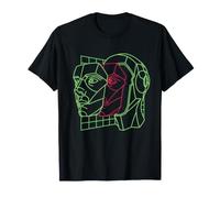 House Music EDM Rostro Geométrico Rave Outfit Hombre Mujer Camiseta