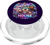 House Music Shiba-Inu Capybara Melodic Party Design PopSockets PopGrip para MagSafe