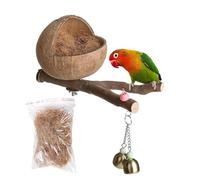 House - Nest de cáscara de coco natural para pájaros | Parakeet Nesting cajas para amor UCCI, FINCHI, BUDGERIGARS | Cómodo refugio para pájaros, ecológico para periquitos
