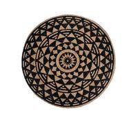 House Nordic Alfombra Bombay Yute Redondo Negro/Natural 120 CM De