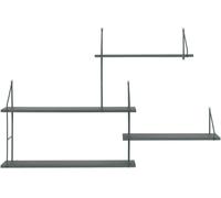 House Nordic Estante de pared de madera y metal - verde