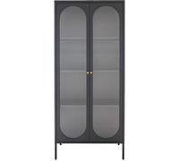 House Nordic Vitrina de vidrio y metal h180cm - negro