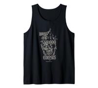 House of 1000 Corpses Distressed Skull & House Horror Movie Camiseta sin Mangas