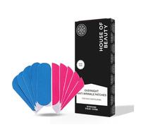 House of Beauty Recambio de parches antiarrugas durante la noche, parches de tela que ayudan a mejorar las arrugas antienvejecimiento, hidratar y suavizar la piel de la cara (10 parches, azul y rosa)