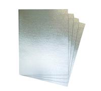House of Card & Paper HCP267 - Tarjetas de papel de aluminio A2 de 240 g/m², color plateado (paquete de 25 hojas), color plateado