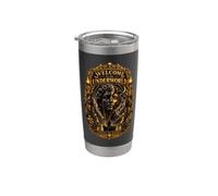 House of Hades Underworld Mitología Griega Odyssey Design Vaso térmico de acero inoxidable de doble pared