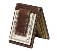 House of Jack Co. Cartera plegable con clip para dinero, billeteras de bolsillo frontal para hombre, imán súper fuerte, tarjetero delgado, Marrón, Talla única, marfil