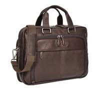 House of Leather Cuero Real Colombiano Bolsa para Portátil Maletín Cuerpo Cruz Bolso Bandolera HL341 Marrón