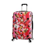 House Of Leather Fleek - Maleta rígida con impresión de maquillaje, ligera, expandible, con 4 ruedas giratorias, equipaje de viaje para mujer, multicolor, Large Check-in Size 28", Equipaje expandible