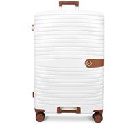 House Of Leather Maleta de cuatro ruedas con carcasa dura Durban, White, Large 28", Equipaje expandible rígido con ruedas giratorias