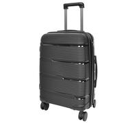 House Of Leather Maleta de cuatro ruedas con carcasa rígida para equipaje Pathfinder, Black, Cabin, Equipaje expandible rígido con ruedas giratorias