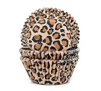 House of Marie 50 moldes de papel para magdalenas, diseño de leopardo