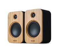House of Marley Get Together Duo Altavoz Bluetooth de Estantería de Bambú - Sostenible, Tocadiscos Inalámbricos, con Alimentación Eléctrica o 25 h de Batería, Entrada Aux., Alta Definición
