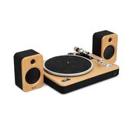 House of Marley Stir It Up Wireless 2+ Tocadiscos con Altavoces - Reproductor Vinilos Bluetooth y Altavoces 10W, Producido Sosteniblemente, FÁCIL Configuración, Bambú