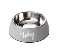 House Of Paws Grey Woof 2 en 1 - Cuenco para Perro, tamaño Grande