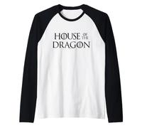 House of The Dragon Black Logo Camiseta Manga Raglan