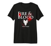 House of The Dragon Fire and Blood Splatter Camiseta Premium
