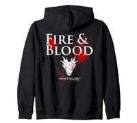 House of The Dragon Fire and Blood Splatter Sudadera con Capucha
