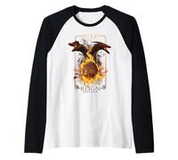 House of The Dragon Fire Will Reign Camiseta Manga Raglan
