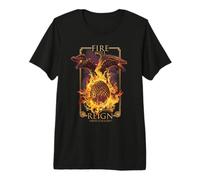 House of The Dragon Fire Will Reign Egg and Dragons Camiseta Premium