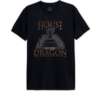 House Of the Dragon Mehoftdts003 Camiseta, Negro, M para Hombre