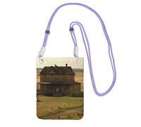 House On The Prairie - Bolso para teléfono celular para mujer, con correa de hombro morada, bolsa de viaje