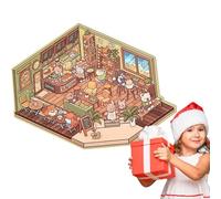 House Scene Stickers - Decorative Miniature Scene Decal - Home Decoration Stickers Cartoon Scene Stickers for Boys, Girls, Toddler, Children