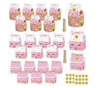 House Shaped Cardboard Box, Gingerbread House Cardboard Treat Boxes, School Classroom Parties, Holiday Goodie Boxes, 24X Goodie Paper Boxes, Holiday Snack Boxes, Christmas Treat Boxes, Ginge