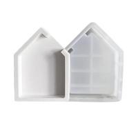 House Shaped Silicone Mold, Epoxy Resin Casting Craft Mold, Hollow Seaside Home Design, Ideal para flores Preservation, Bookends, Specimens, Weddings & Valentine's Day Crafts