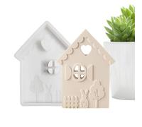 House Silicone Mold, Creative Silicones Art, Soap and Resin Casting Tool, Crafting Home Decoration Molds, Reusable Molding Tray for Kids, Craft Room, Classroom, Workshop, 6.14x4.65x0.87 Inches