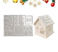 House Silicone Mold, Silicone Moulds Casting Moulds, Silicone Mold Christmas Moulds for Candles Holder, Cake, Handmade Soap and Other Crafts, Flexible Silicone Molds for Crafts