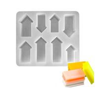 House Silicone Molds, Christmas Mold, 8-Slot Plaster Casting Mould, Multi-Purpose Soap Candle Baking Mold, Craft Supplies for Holiday Decoration, Gift Making, 5.12x4.41x0.79 inches