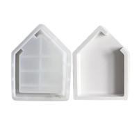 House Silicone Molds Epoxy Resin, 12 x 9 x 1 cm, Seaside-Themed Soap Plaster Casting Mold, Hollow Design for Handmade Crafts, Chocolate and Resin Mould, Home Decor