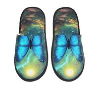 House Slippers Mariposa Del Árbol Encantado A Mullidas Slippers Suaves Zapatillas De Hotel Para Hombre Spa Viaje M