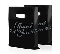 Houseables Bolsas de mercancía, Negro con Escritura Blanca, 20" x 22”, Gracias