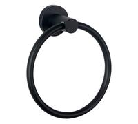 HouseAid Toallero de acero inoxidable para bao, toallero de mano, moderno crculo, toallero redondo, montado en la pared, negro mate