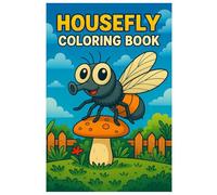Housefly Coloring Book: 50 Funny and Cute Illustrations of the Everyday Insect: Relaxing and Humorous Coloring Fun for Kids and Adults