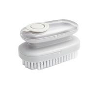 Household Cleaning Brush - Flexible Soft Scrub Brush with Soap Dispenser | Laundry Clothes Shoes Tub Bathroom Carpet Sink Floor Cleaner with Ergonomic Grip & Gentle Bristles for Home Apartment Dorm