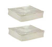 Household Essentials Bolsa de almacenamiento para suéteres, lona natural, juego de 2