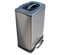 Household Essentials Krusher Manual para Basura Trash Compactor, Metalizado, 40 Liter