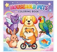 Household pets: A coloring book for adults to relax