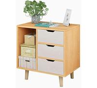 Household Study Corridor Locker Bathroom Bedroom Assembly Thicken Living Room 49X30X52.5cm Storage Box (Color : White) (Maple)