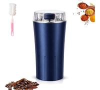 Household Superfine Grinder, Coffee and Spice Grinder Electric, 8-Blade Steel Cutter, One-Touch Stainless Steel Pulverizer for Grains Corn Wheat and Spices (Blue)