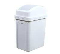 Household Trash Can, Kitchen Storage Bin with Swing Lid, 13.39x9.84x6.69 Inches Compact Rubbish Bin for Bedroom Living Room, Workplace, Space Saving Wastebasket to Home Organization