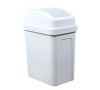 Household Trash Can with Swing Lid, Kitchen Storage Bin for Home, Living Room, Bedroom, or Office, Simple Style Rubbish Basket, Compact Waste Container for Easy Disposal, Durable Home Trash Organizer