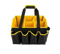 Housekeeping Tool Bag, Cleaning Supply Tote, 14 Compartment Storage | Flexible Divider Design, Multi Compartment Storage, 14 Section Tote, for Bottles Cloths Cleaners Home Laundry Bathroom